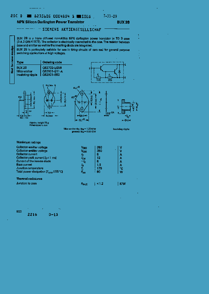 BUX28_56695.PDF Datasheet