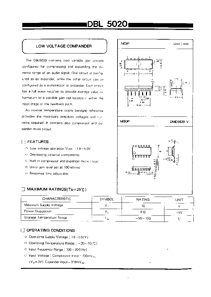 DBL5020_137981.PDF Datasheet