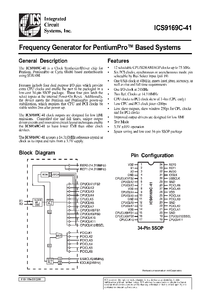 ICS9169C-41_105062.PDF Datasheet
