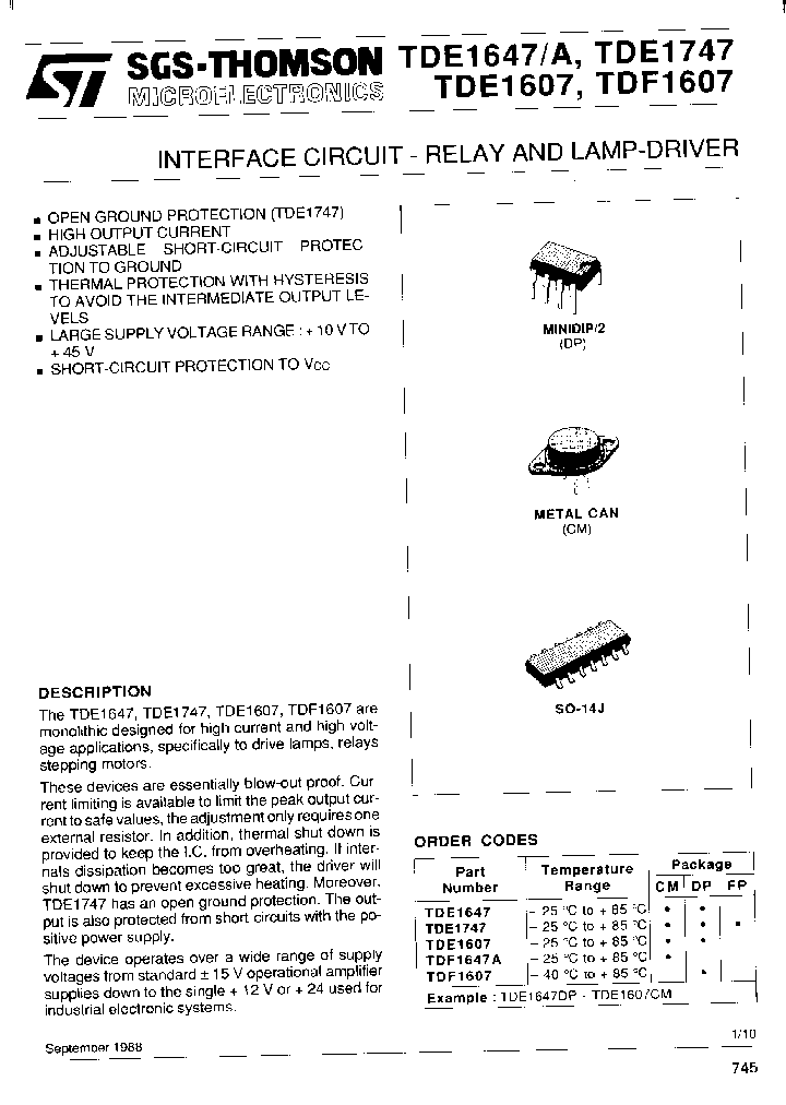 TDE1607CM_69478.PDF Datasheet