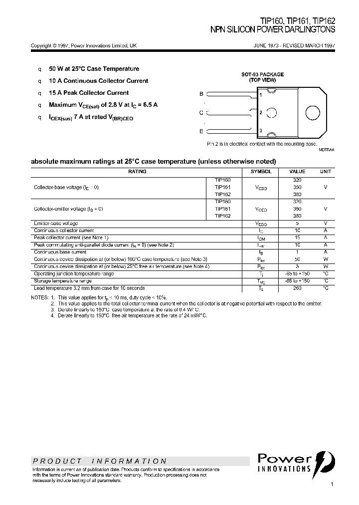 TIP160_188389.PDF Datasheet