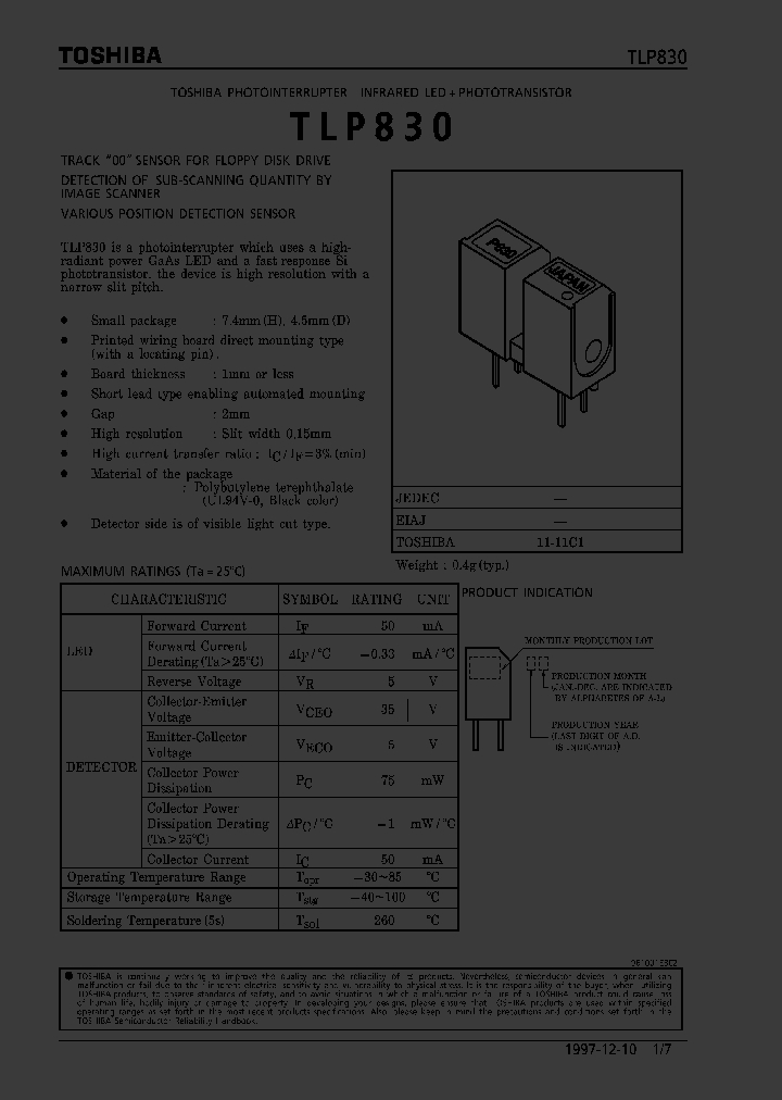 TLP830_4322.PDF Datasheet