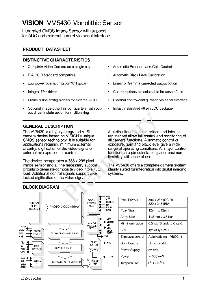 VV5430_54301.PDF Datasheet