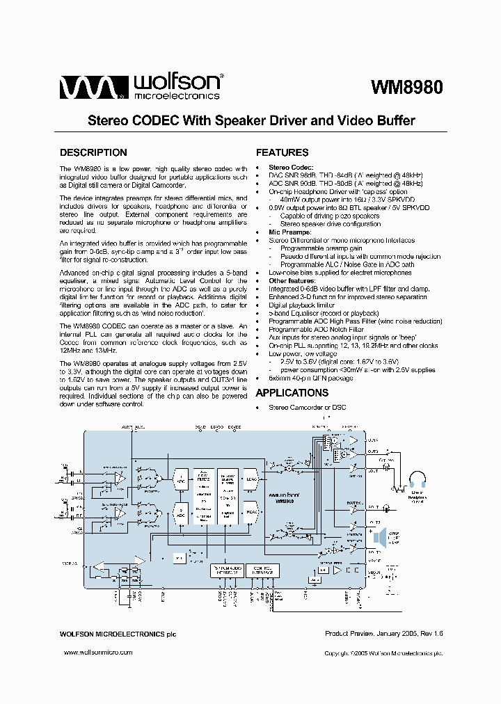 WM8980_51916.PDF Datasheet