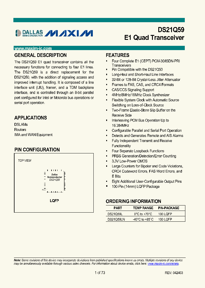 DS21Q59_275534.PDF Datasheet