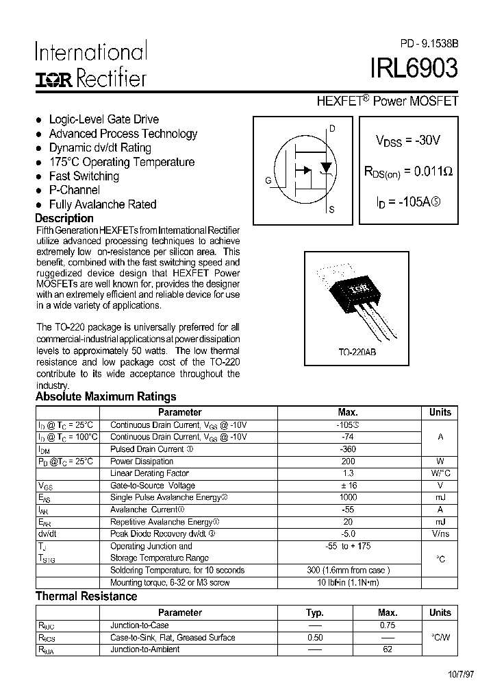 IRL6903_239487.PDF Datasheet