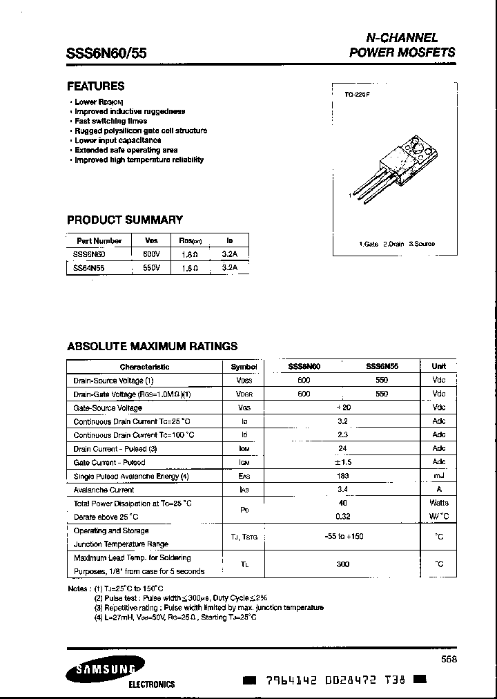 SSS6N60_216952.PDF Datasheet