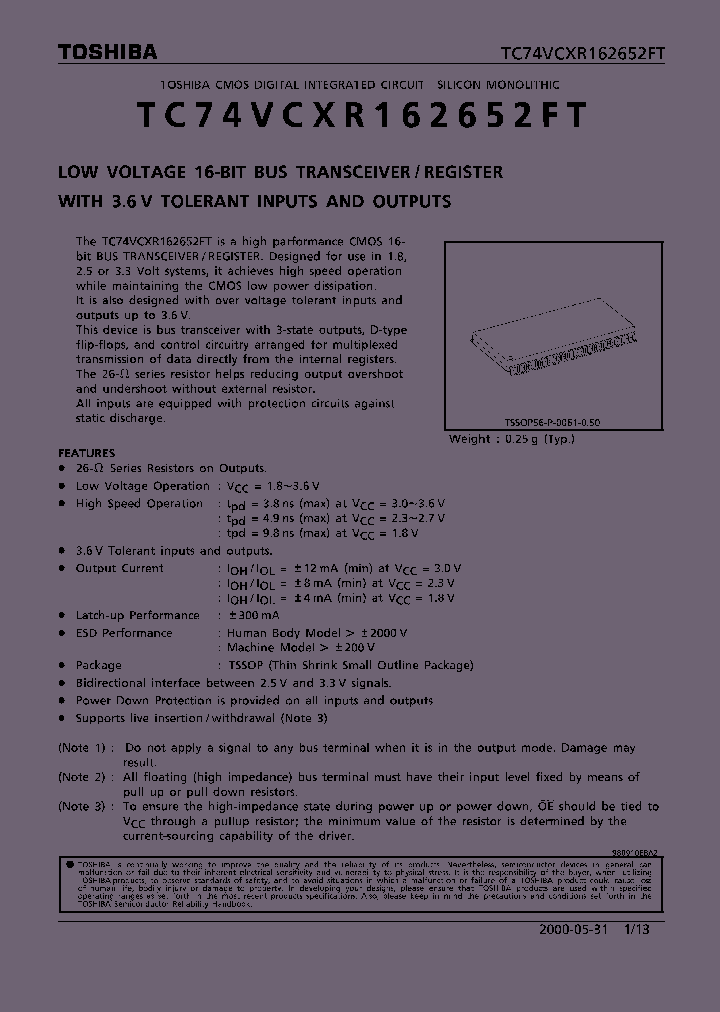 TC74VCXR162652FT_284678.PDF Datasheet