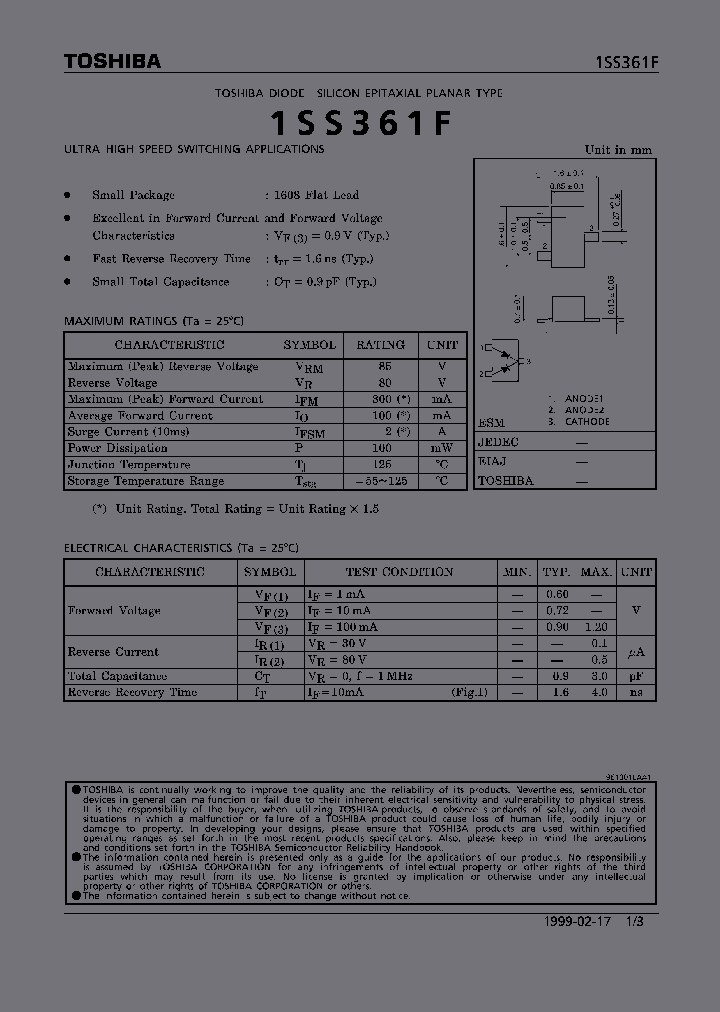 1SS361F_305808.PDF Datasheet
