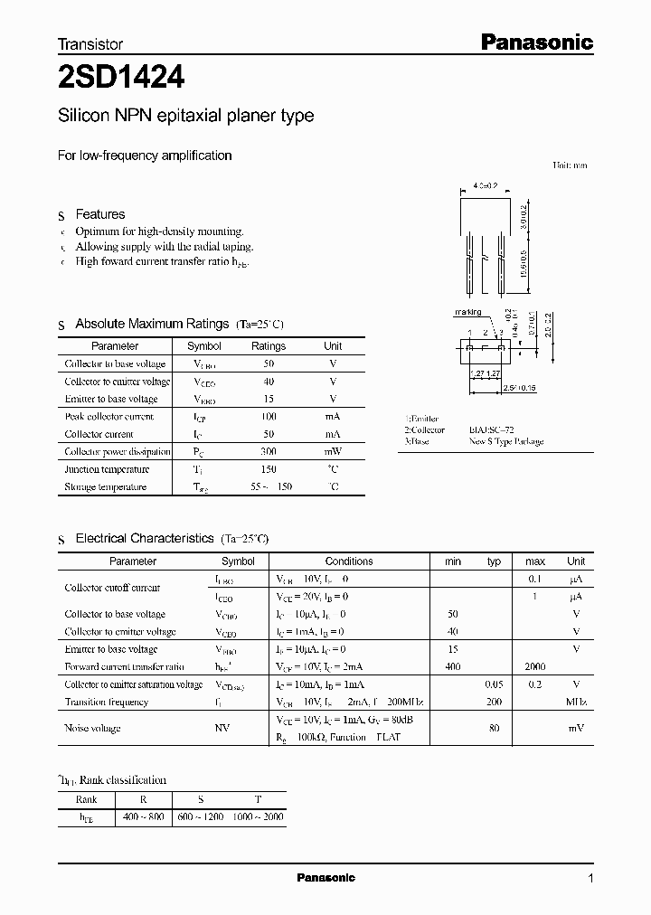 2SD1424_315090.PDF Datasheet