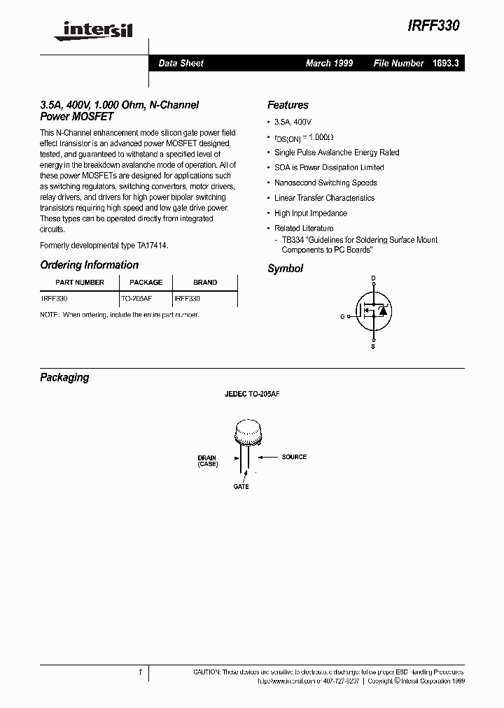 IRFF330_356436.PDF Datasheet