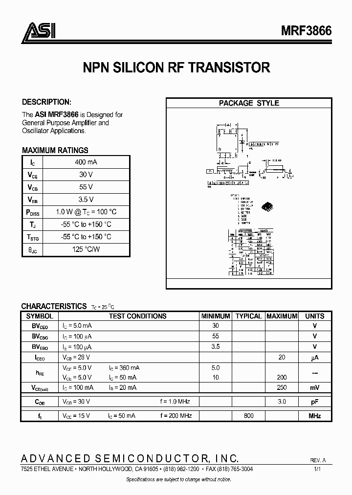 MRF3866_316966.PDF Datasheet