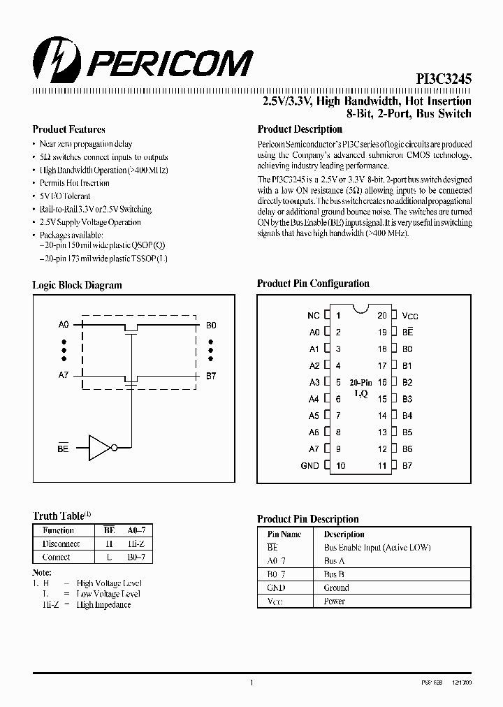 PI3C3245Q_359721.PDF Datasheet