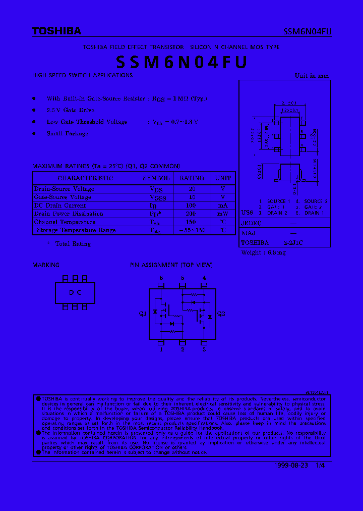 SSM6N04FU_341276.PDF Datasheet