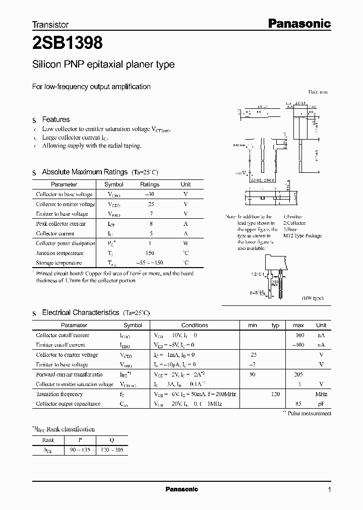 2SB1398_400383.PDF Datasheet