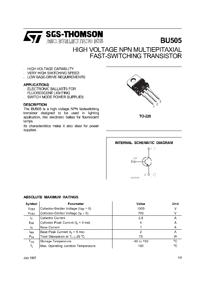 BU505_387978.PDF Datasheet