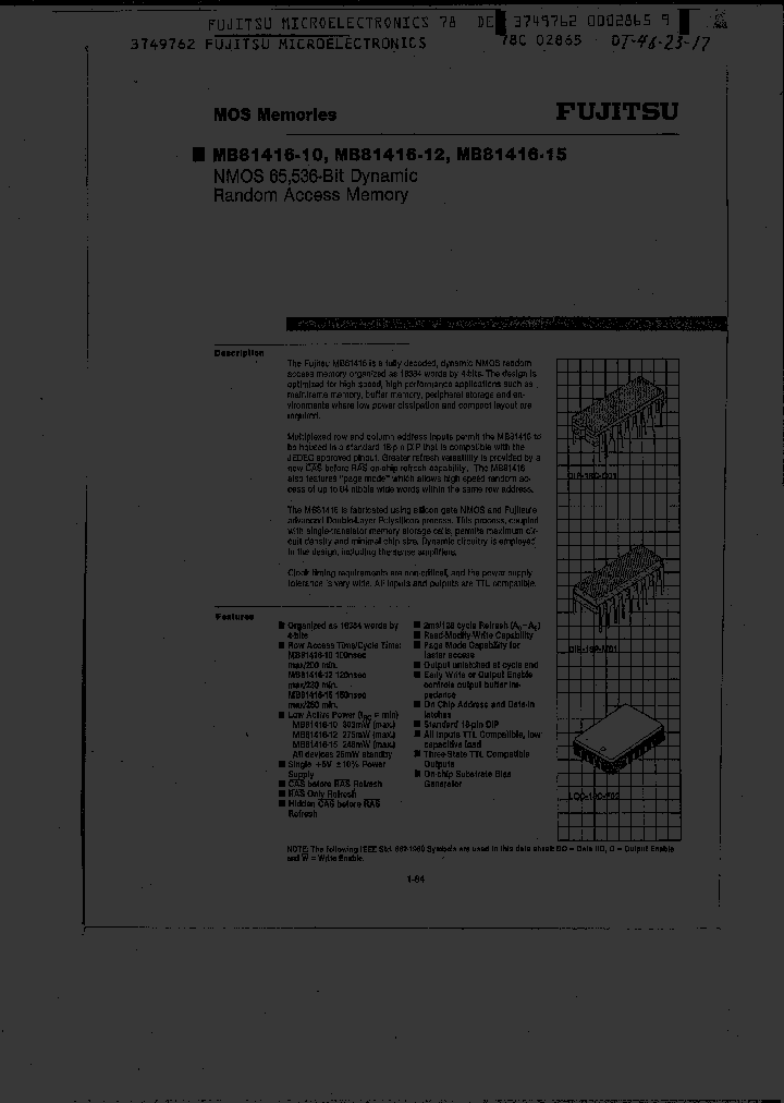 MB81416_398343.PDF Datasheet