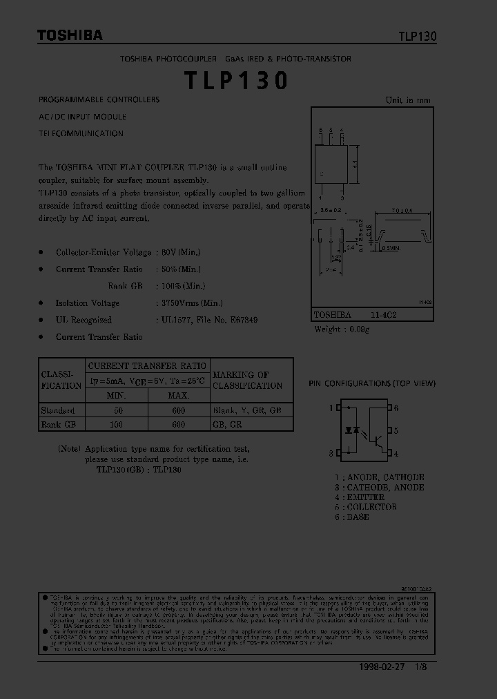 TLP130_416456.PDF Datasheet