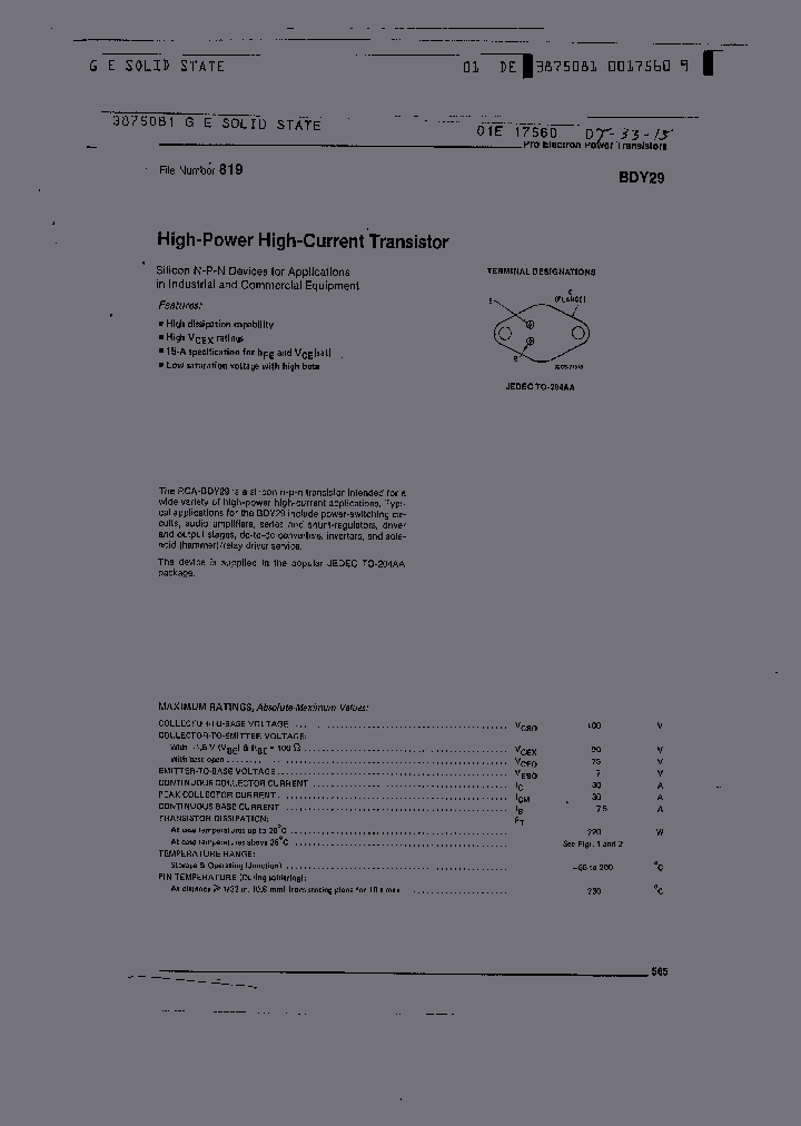 BDY29_475529.PDF Datasheet