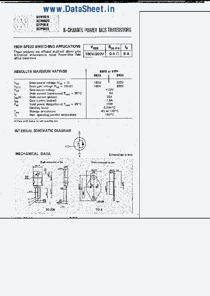 SEFP8N18_460619.PDF Datasheet