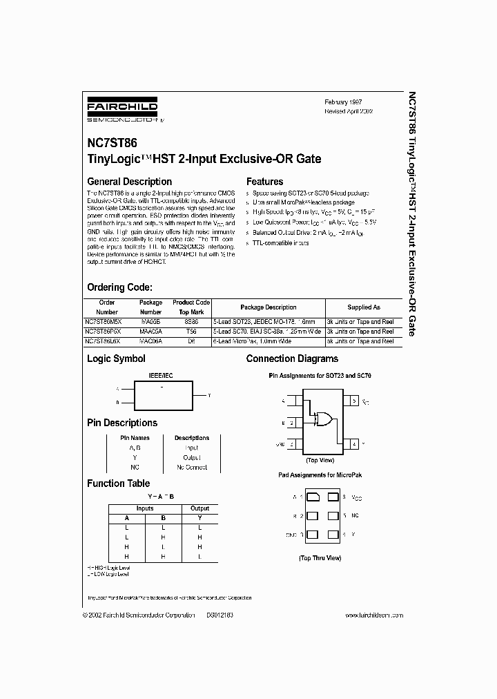 NC7ST86_538075.PDF Datasheet
