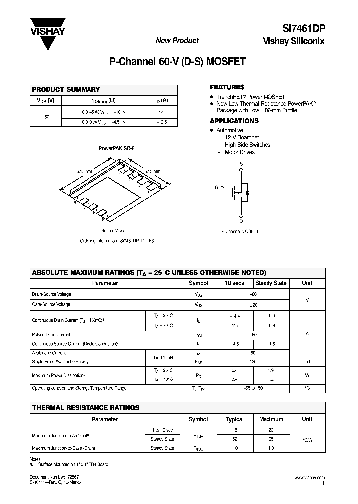 SI7461DP_519167.PDF Datasheet