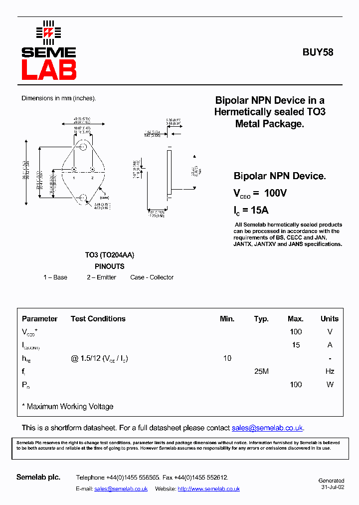 BUY58_627647.PDF Datasheet