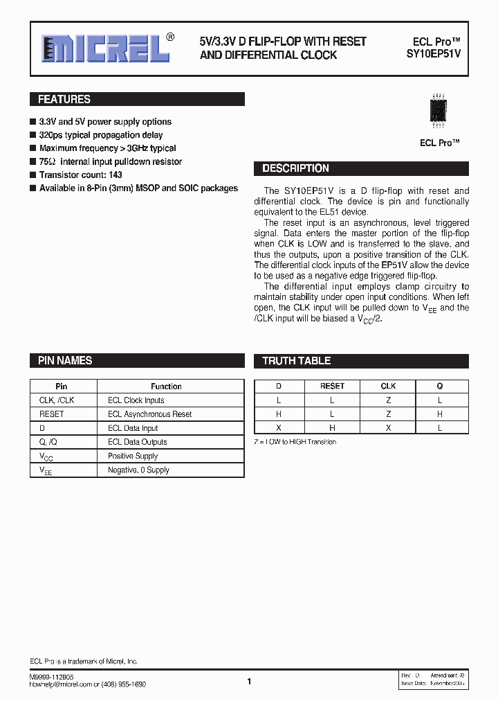 SY10EP51VZI_757818.PDF Datasheet