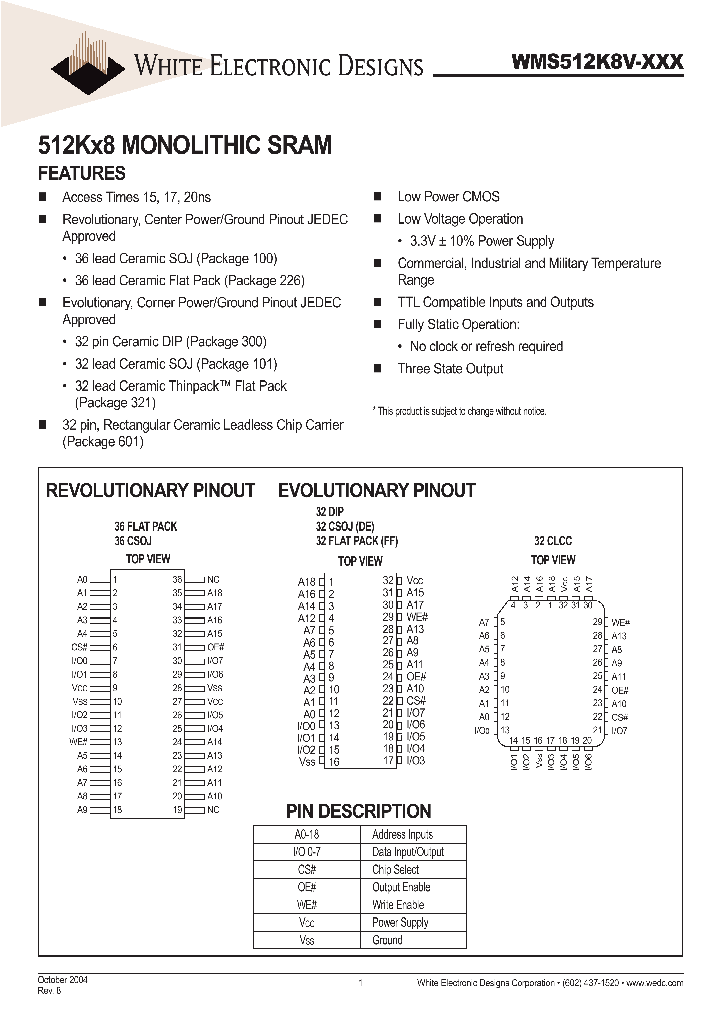 WMS512K8V-20CCA_651691.PDF Datasheet