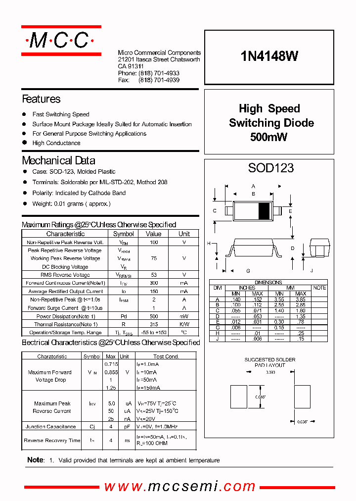 1N4148W_1017183.PDF Datasheet