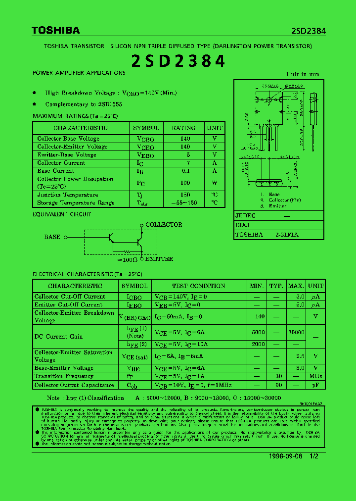 2SD2384_1011171.PDF Datasheet