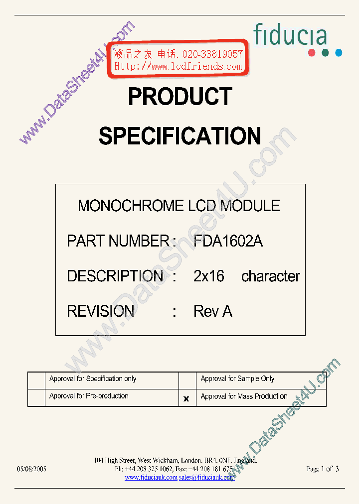 FDA1602A_917103.PDF Datasheet