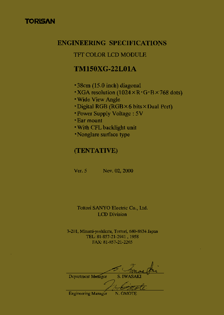 TM150XG-22L01A_796558.PDF Datasheet