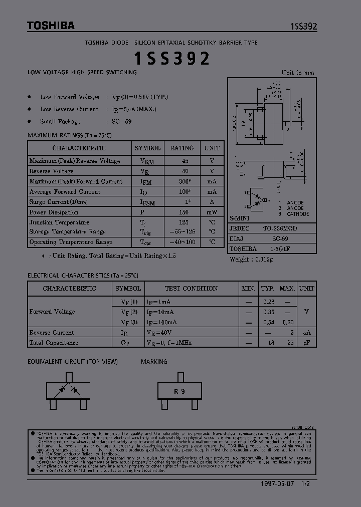 1SS392_1162929.PDF Datasheet