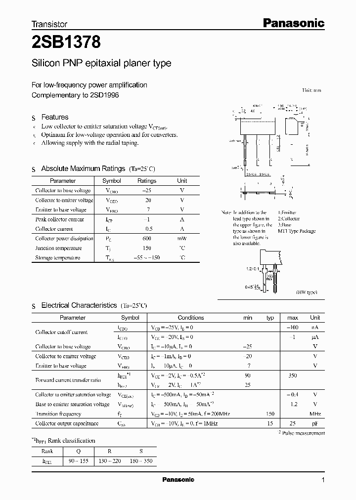 2SB1378_1018552.PDF Datasheet