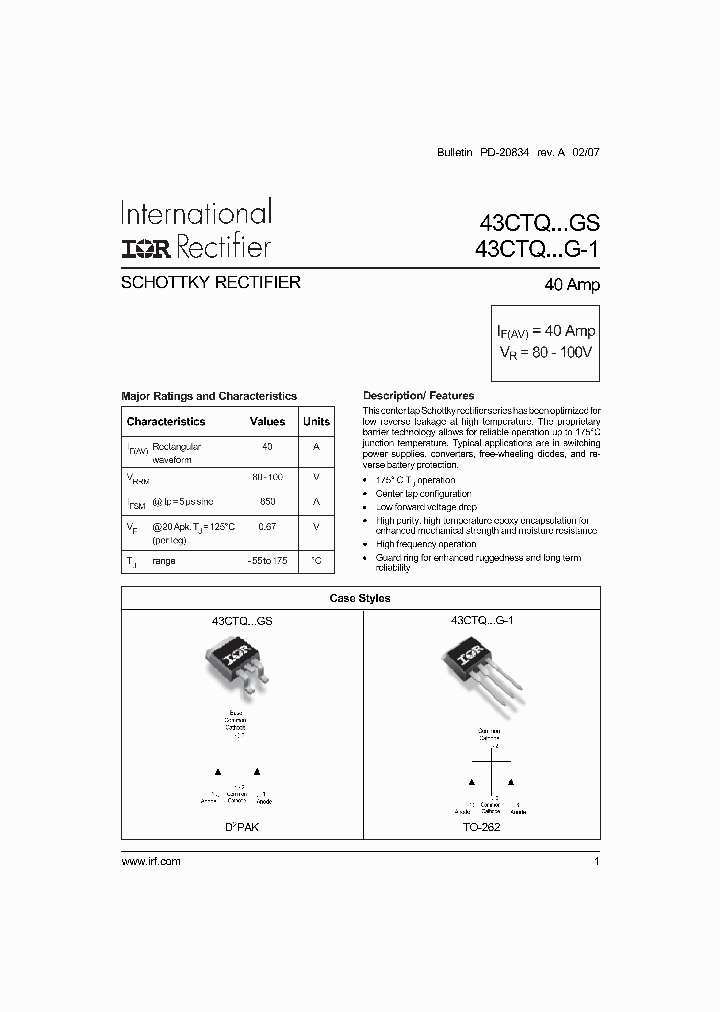 43CTQ100GS_1199814.PDF Datasheet