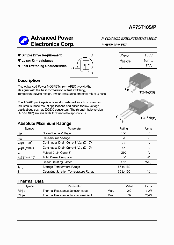 AP75T10S_1210598.PDF Datasheet