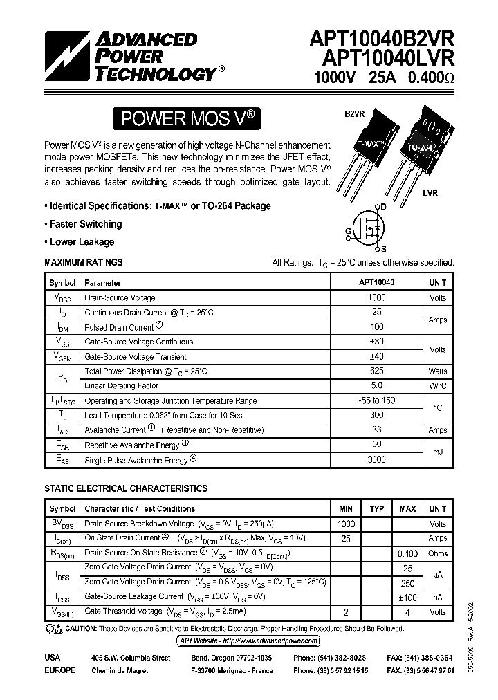 APT10040LVR_1211254.PDF Datasheet