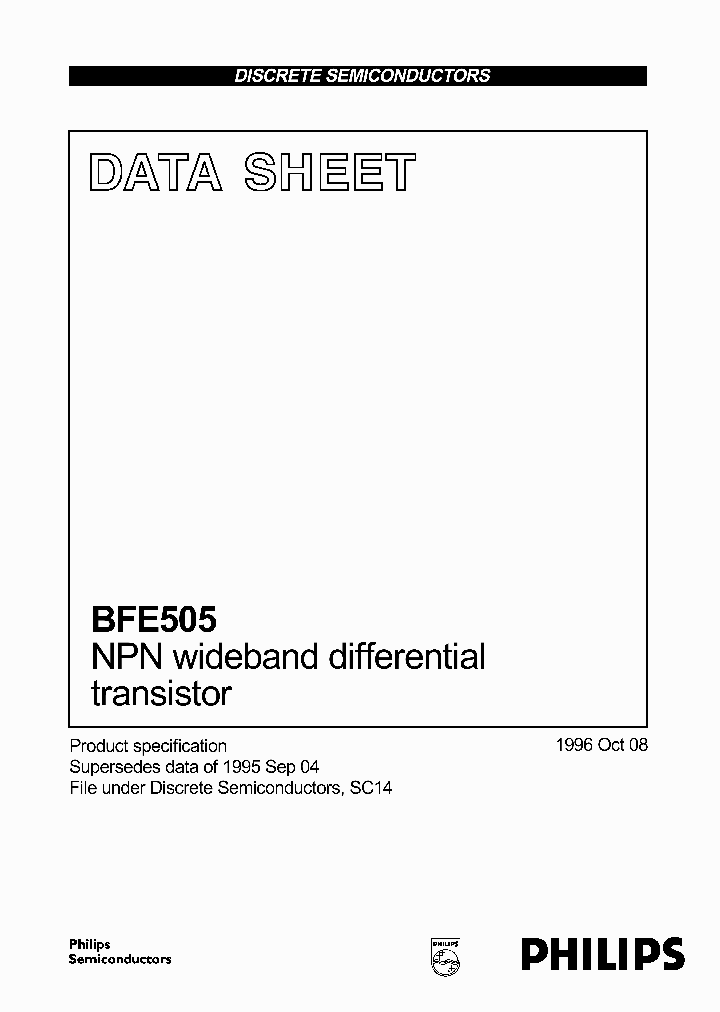 BFE505_1219140.PDF Datasheet