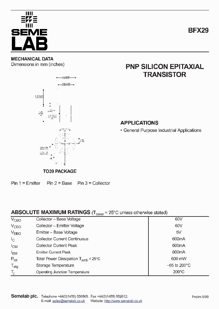 BFX29_1036468.PDF Datasheet