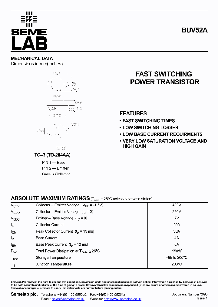 BUV52A_1222306.PDF Datasheet