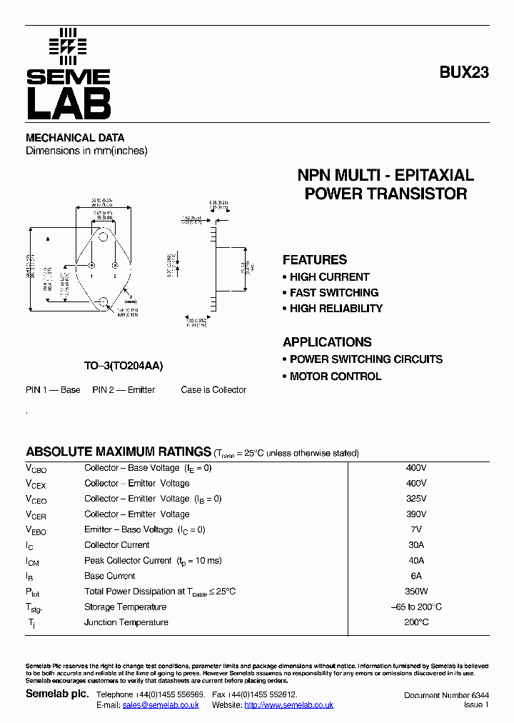 BUX23_1222339.PDF Datasheet