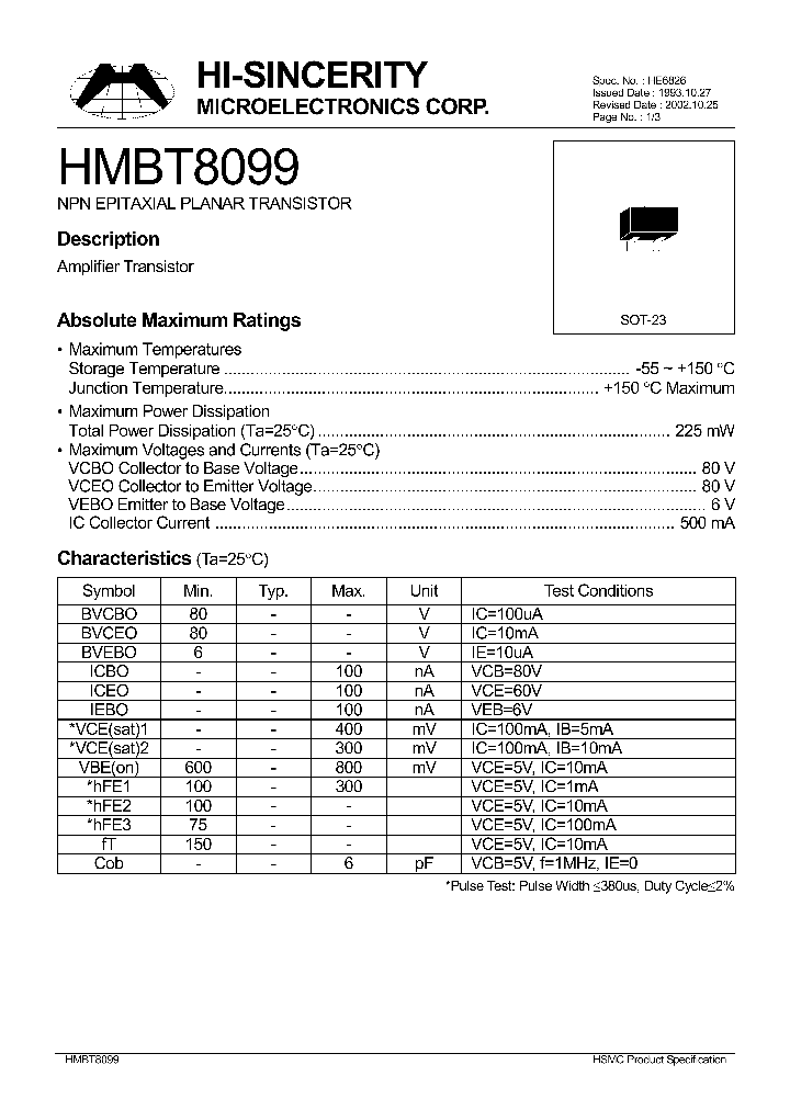 HMBT8099_1250490.PDF Datasheet