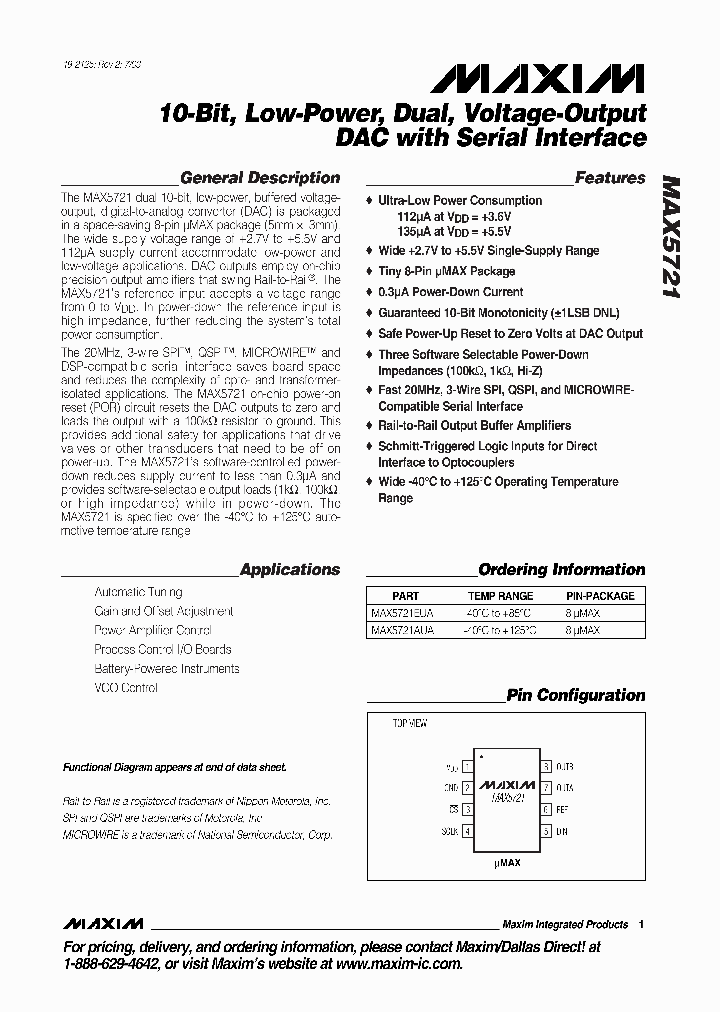 MAX5721EUA_1273631.PDF Datasheet