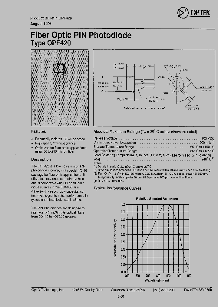 OPF420_1292440.PDF Datasheet