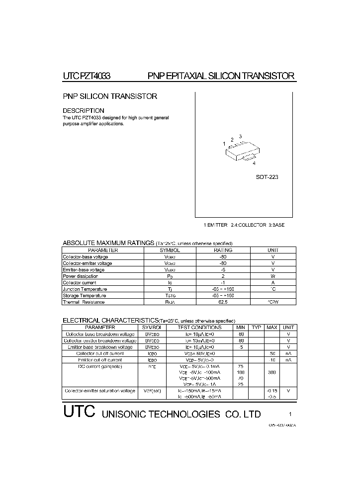 PZT4033_1298599.PDF Datasheet