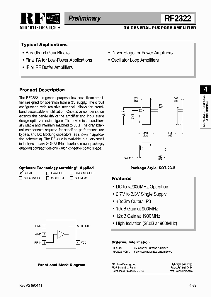 RF2322PCBA_1301307.PDF Datasheet