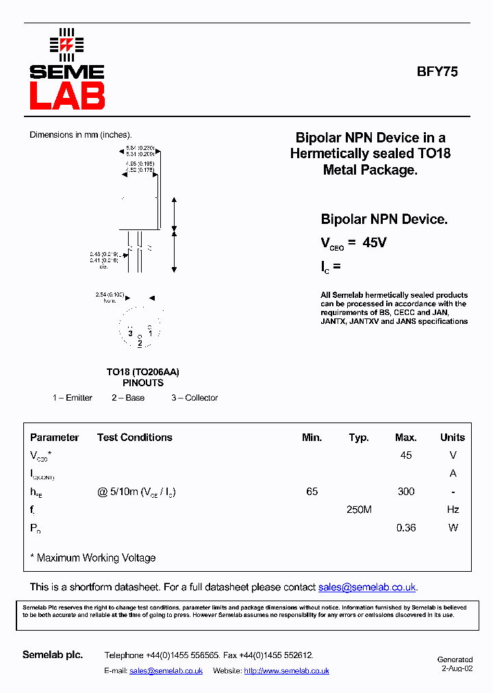 SFBFY75_1307078.PDF Datasheet