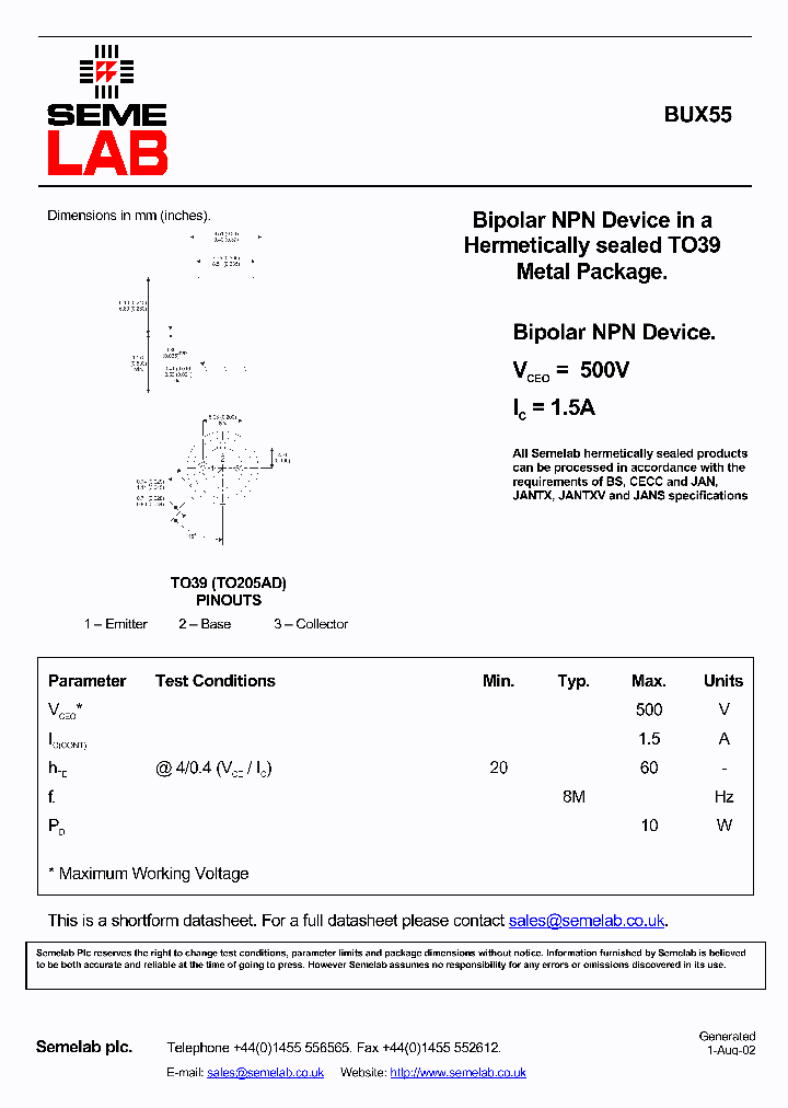 SFBUX55_1307104.PDF Datasheet