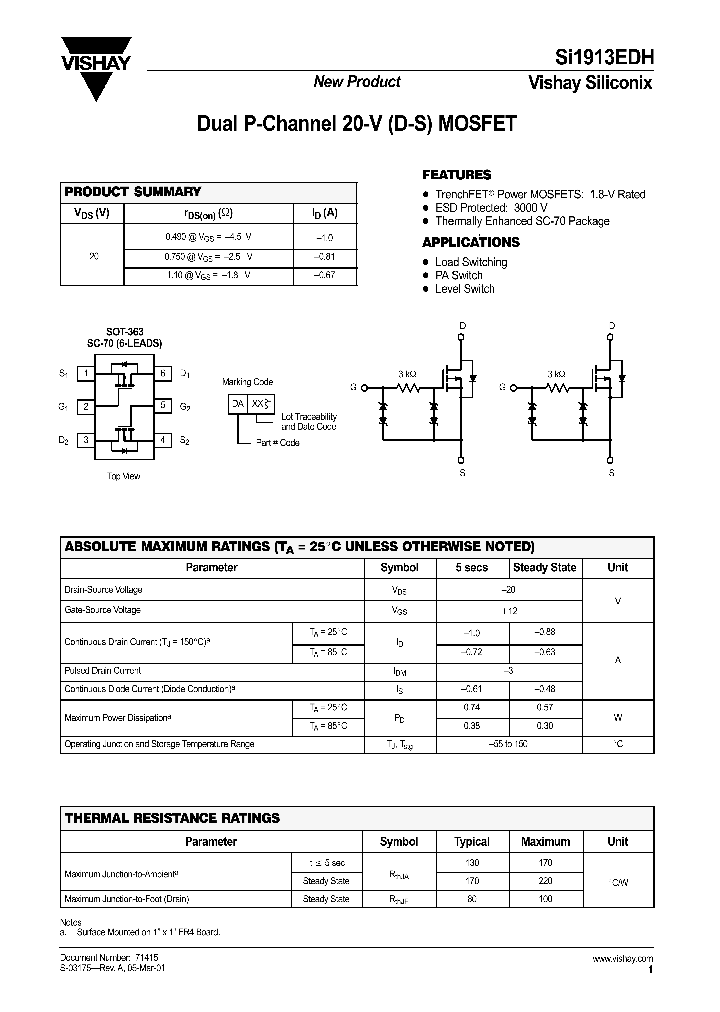 SI1913EDH_1308623.PDF Datasheet